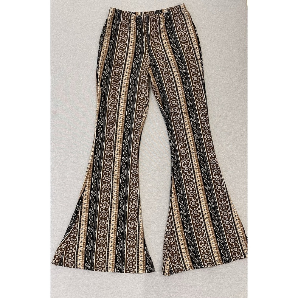 Eye Candy‎ Plaid Flare Pants Small Y2K Stretch Bell Bottom High Rise Retro